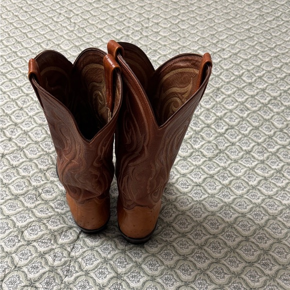 Tony Lama Brown Leather Men’s Western Cowboy Boots Size 12 D Workwear Classic main image 4